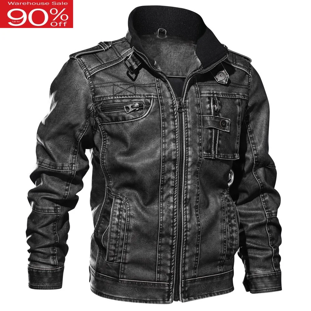 Drop Shipping Men's 7XL faux leather Fleece Mens Fur Coat biker motorcycle Jacket thick Winter 2020 new clothing | Мужская одежда