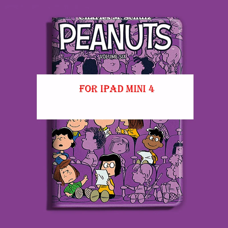 Чехол Snoopy Fundas с подставкой, кожаный чехол с мультипликационным принтом для iPad Air 3 10,5, чехол для iPad Air 1 2 - Цвет: for ipad mini 4