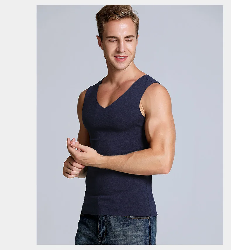 Winter Dralon Thermal Mens Tank Tops O 