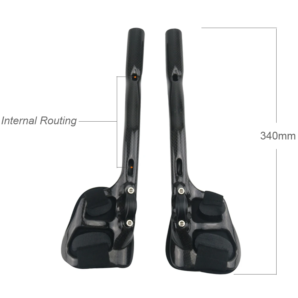 Bicycle Handlebar Carbon Fiber Rest Put Handlebar ERGOSUM Aero Carbon TT Bar Bike Handle Bars 31.8mm 3K Red Triathlon Handlebars (4)
