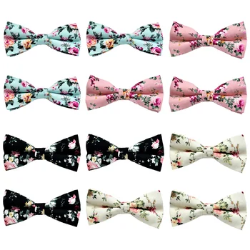 

3 Packs Men Cotton Floral Pre-tied Bow Ties Wedding Tuxedo Bowtie Neckwear RSTIE0345A
