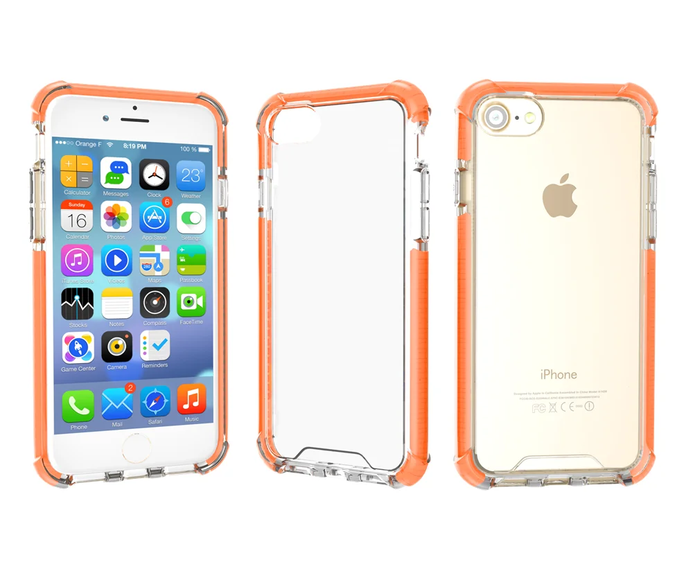 Анти капля акриловый чехол для телефона iPhone 6 6S TPU + PC 7 ударопрочный телефон задняя