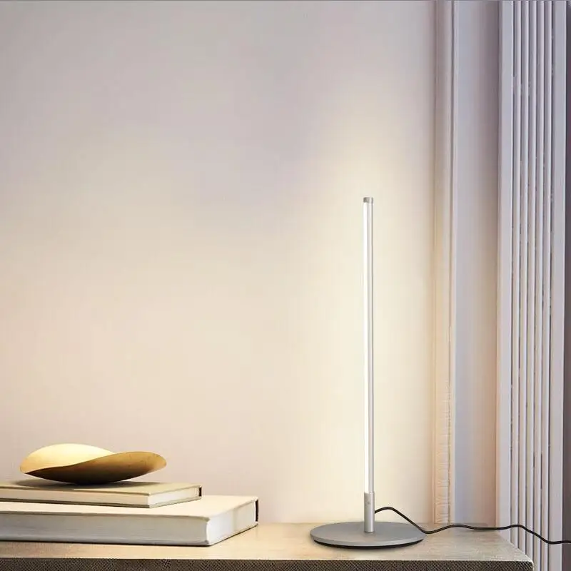 Post Modern led Desk Lamp black/gold Led strip table lamp for Bedroom