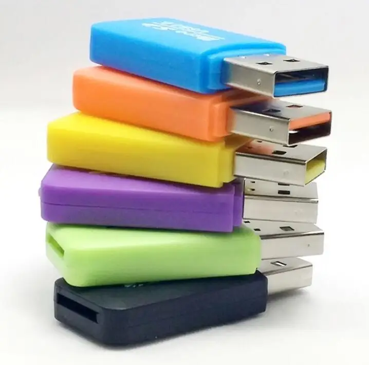 Random 200pices Высокоскоростной USB кард-ридер 2,0 Мини Micro SD T-Flash TF M2 кард-ридер Micro USB OTG адаптер - Емкость: Random 200pices