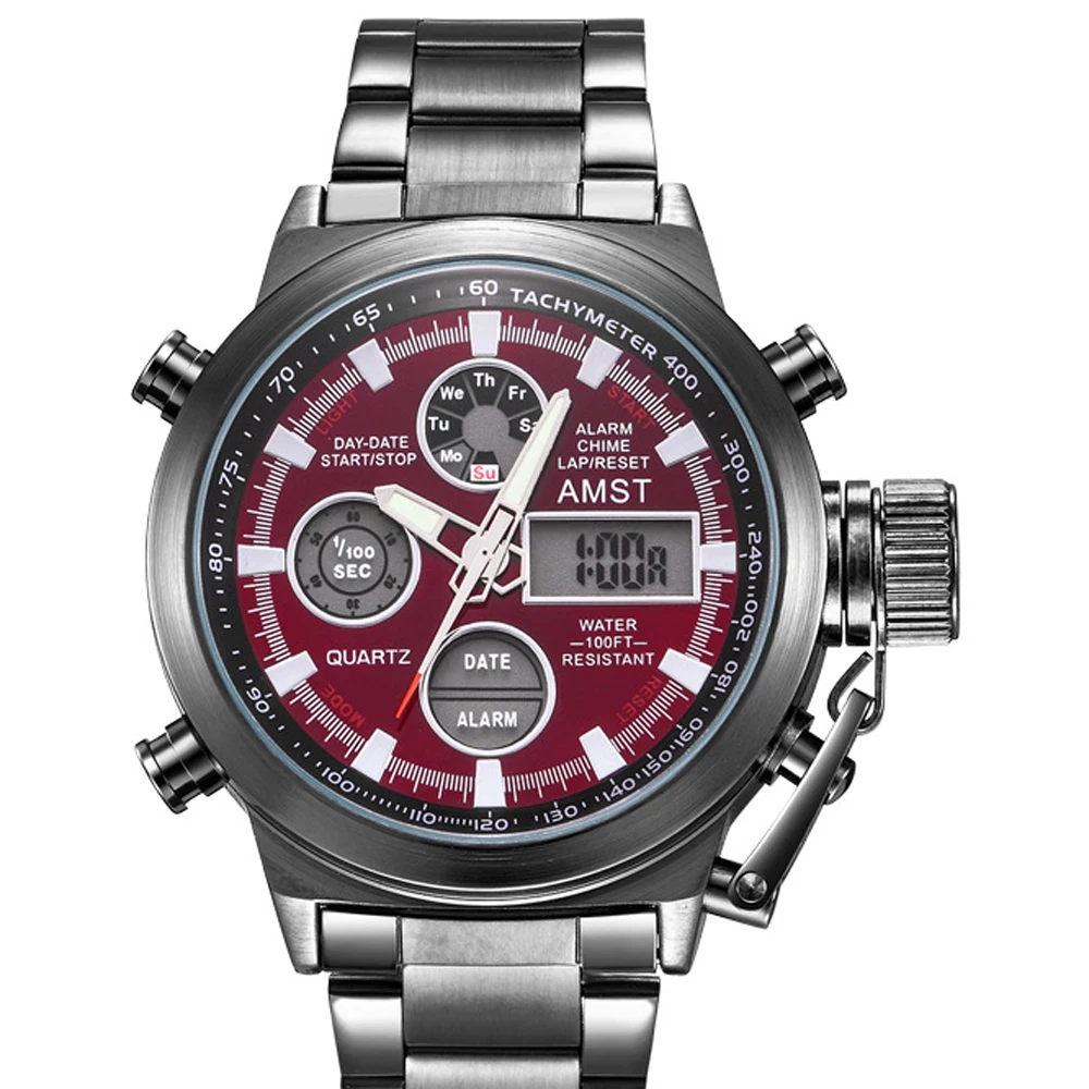 digital watch with hands