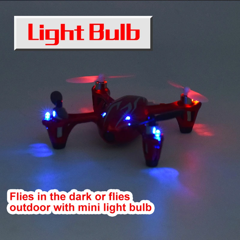 Hubsan H107C X4 720P HD Камера 2,4G 4CH RC Дрон Квадрокоптер RTF геликоптер с светодиодный пульт дистанционного управления светом Управление игрушки красный режим 1 Режим 2