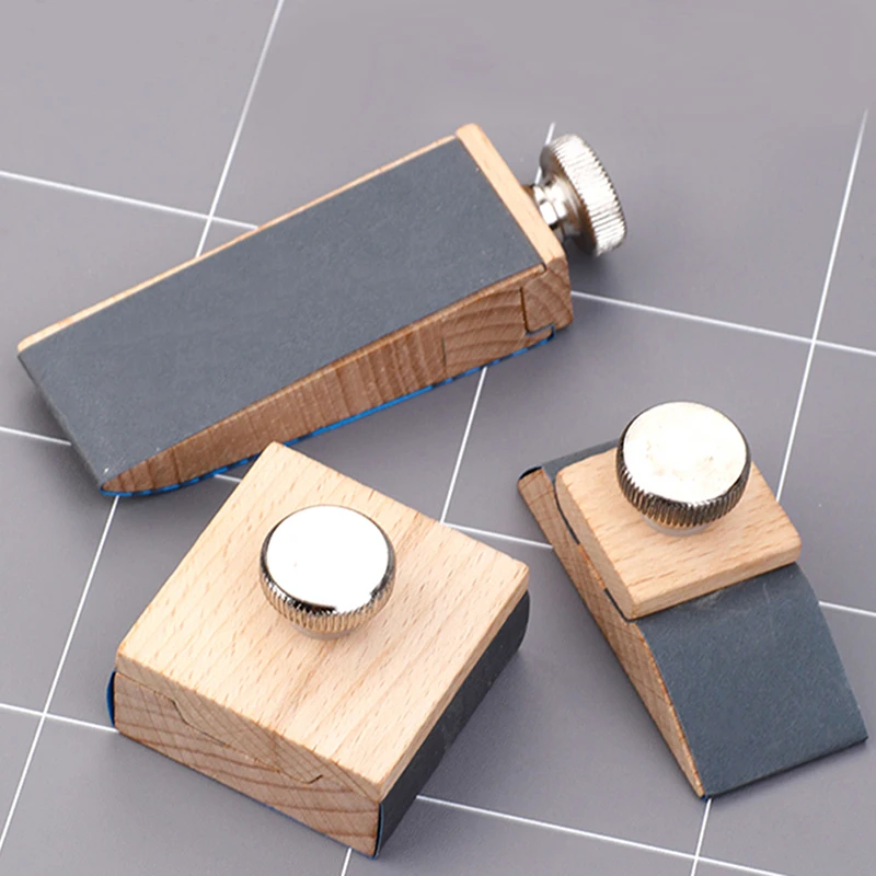 Description Picture 3 of itemDIY Leather Craft Edge Tool Beech Block Handmade Leather Durable Tanned Tool Wooden Edge Grinding Sandpaper Treatment
