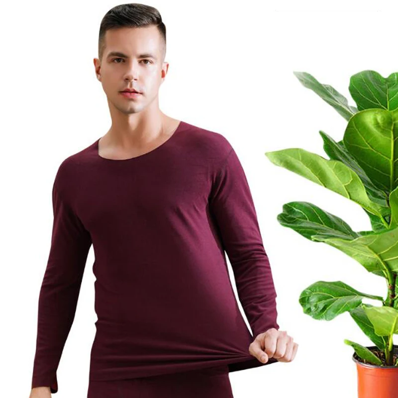 Men Wine Red New Style Velvet Warm Thermal Underwear Set Long Johns For Male Female Warm Thermal Clothing Men Woman Winter Suit - Color: Men Wine Red