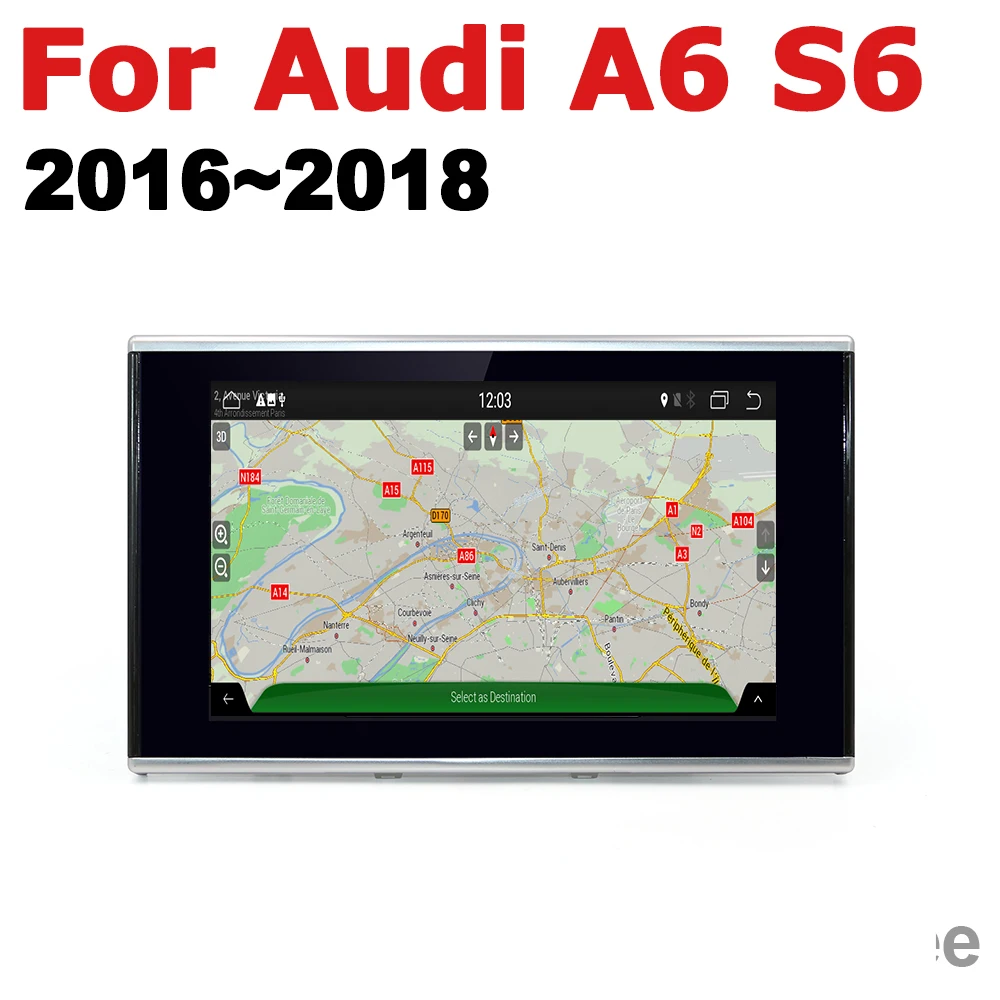 Автомагнитола 2 din с GPS и Android навигацией для Audi A6 S6 4G 2016 ~ 2018 MMI AUX Стерео Мультимедиа