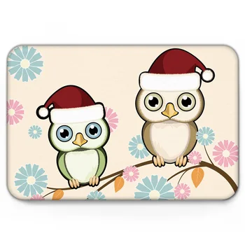 

Christmas Themed Cute Owl Mat Anti-Slip Doormat Home Decor Doormat for Entrance Door Anti-slip Floor