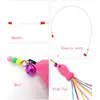 Elastic Metal Boom Tease Cat Stick Funny Wand Toy + 3 Pcs Replaceable Plush Fake Fishes Interactive With Kitten Pets Make Fun 2