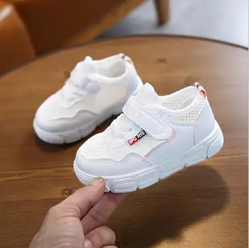 

Summer Children's Mesh Sports Shoes Boys Girls Net Fabric Sneakers Casual White Shoe Breathable Non-slip Kids Flats