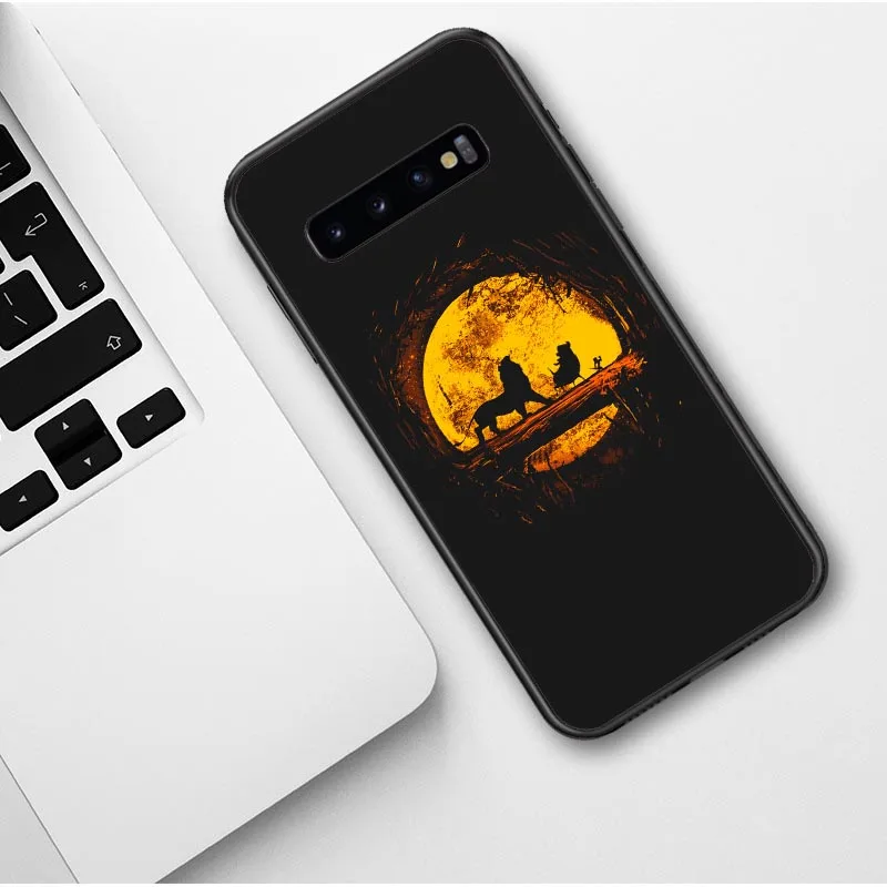Король Лев Simba nala Hakuna Силиконовый ТПУ чехол для телефона samsung Galaxy S7 Edge S8 S9 Plus S10 Plus S10 Lite Note 9 черный чехол