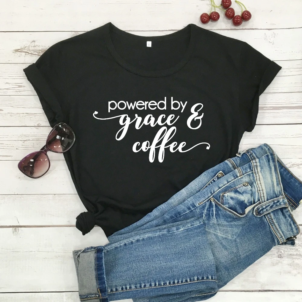 Женская футболка с принтом grace and coffee Модный повседневный хипстерский Топ tumblr