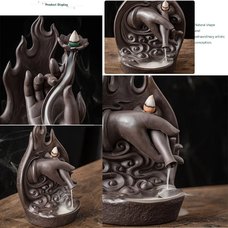 Горелка для благовоний Будды фиолетовый песок благовония горелки Zen чайная