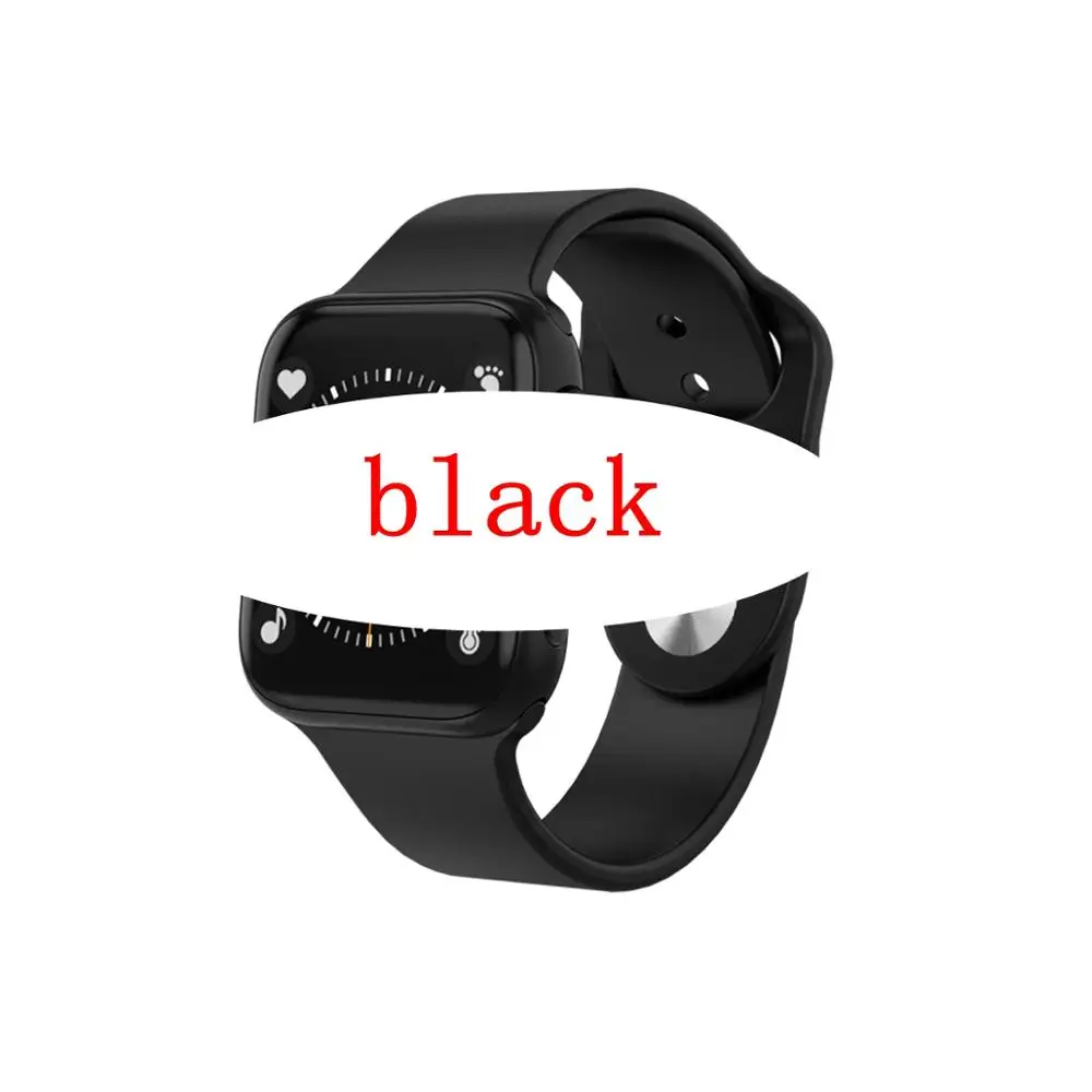 black IWO9 Bluetooth gps Смарт-часы 1:1 серии 4 Беспроводное зарядное устройство IWO 8 Plus Smartwatch SportsTracking для Apple IPhone Android - Цвет: black