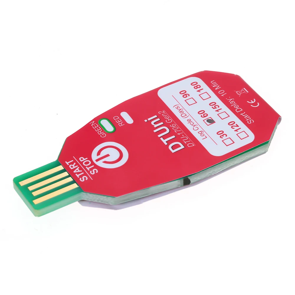 Одноразовый термометр Регистратор температуры регистратор данных USB 2,0 Водонепроницаемый 60 дней холодной цепи термометр рекордер-30 до 70C