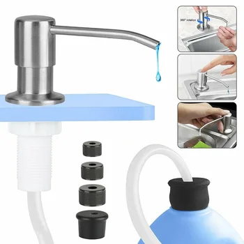 

Stainless Steel Sink Soap Dispenser Extension Tube Kit for Kitchen Sink Hand Pumps for Detergent Liquid Soap Lotion SP99