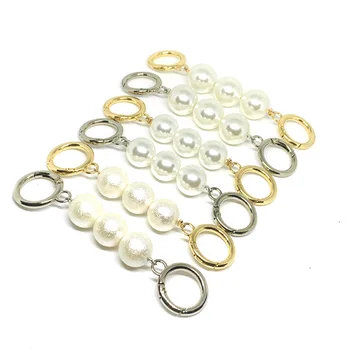 패션 모방 진주 체인 버클 교체 가능한 어깨 끈 확장 짧은 체인, 가방 DIY 액세서리, 1 개