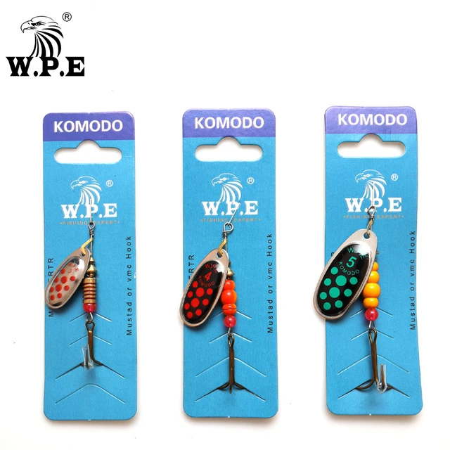 W.P.E Brand New Spinner Lure 2 pcs 3#/4#/5# Spoon lure Fishing Tackle