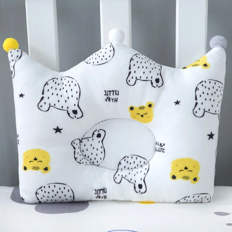 Bear Muslinlife корона, формирующая ребенка, детская подушка для малышей, подушка для головы, поддержка, детские подушки высокого качества, Прямая поставка - Цвет: Bear
