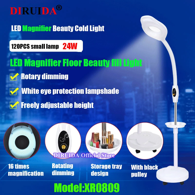  40W LED Photographic Makeup Cold Light 16x Magnifying Lamp For Beauty Salon Eyebrow Makeup Beauty N - 4000075719607