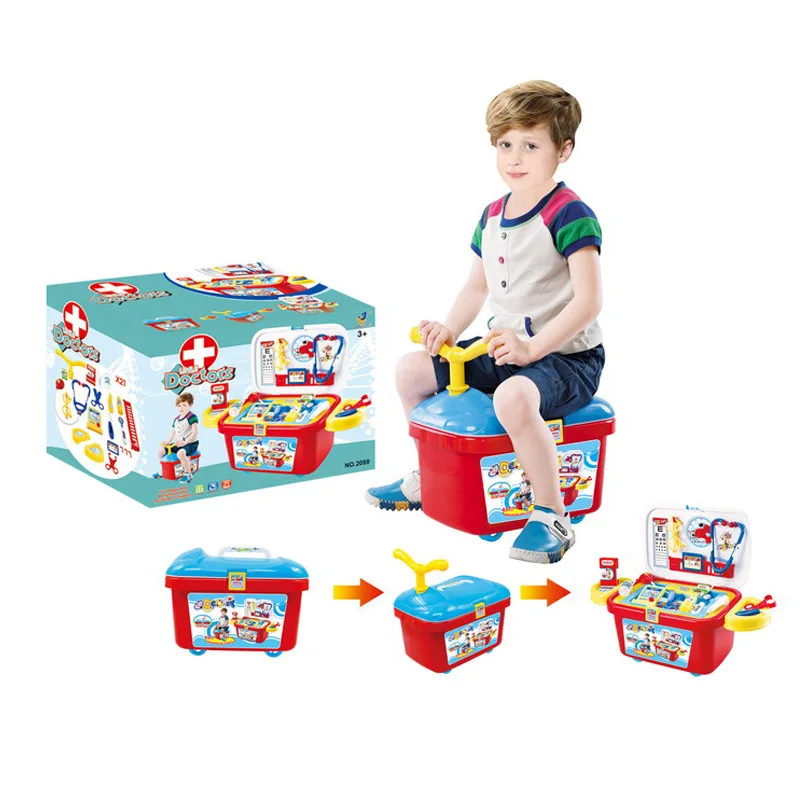 

Children Electric Model Doctor Set Large Medicine Cabinet Box People Scooter Play House Toys 1.7