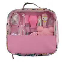 Детские товары, набор для ежедневной чистки, Набор сумок, термометр для кормления, термометр, присоска, клипса для ногтей, Ушная ложка, Ik01 розовый