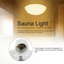 Portable Plastic Sauna Light Baby Shower Sauna Explosion-Proof Light Lamp Steam Room Anti-Fog Light for Bathroom Use