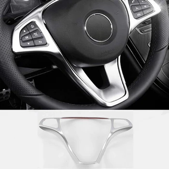 

Auto Stuurwiel Knop Frame Dcoration Sticker Trim Voor Benz E 2016 Klasse Interieur Accessoires Steering wheel decoration
