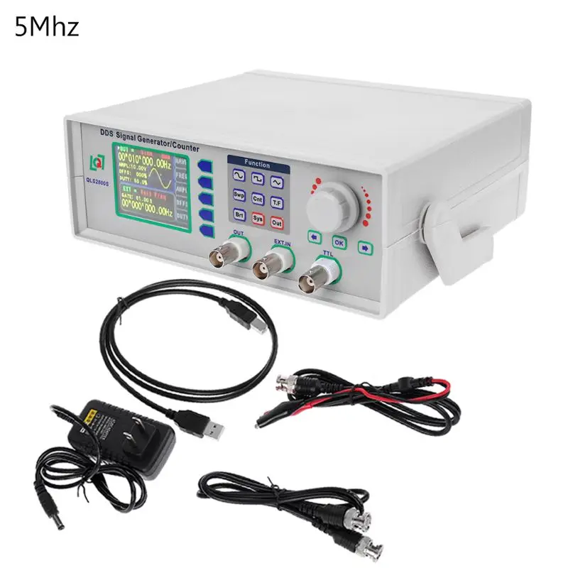 

DDS Function Signal Generator Counter Signal Source Frequency Meter Pulse Generator Synthesizer QLS2800S 2MHz / 5MHz
