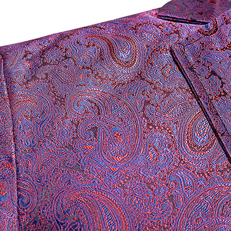 Plus size men color casual Suits & Blazers Two buckles design smart casual style suit jacket Cashew flowers pattern suit coat