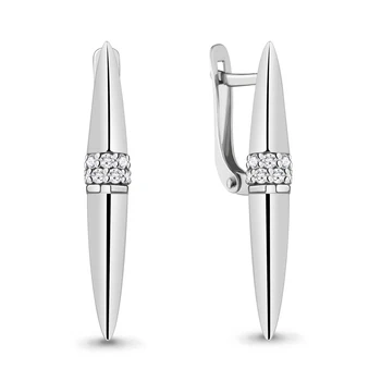 

AQUAMARINE earrings with cubic zirconia, silver 925