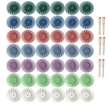 Kit de disques à poils radiaux de 1 pouce, brosse Abrasive/1/ 8 pouce, poignée de 3mm, roue de polissage, Cyclone, accessoires d'outils rotatifs