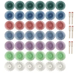 Kit de disques à poils radiaux de 1 pouce, brosse Abrasive/1/ 8 pouce, poignée de 3mm, roue de polissage, Cyclone, accessoires d'outils rotatifs 