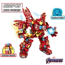 

Marvel Avengers Armor Mecha Armor Robot Hulkbuster Ironman Tony Stark Building Blocks Warrior Figures Weapon Bricks Toy Kid Gift