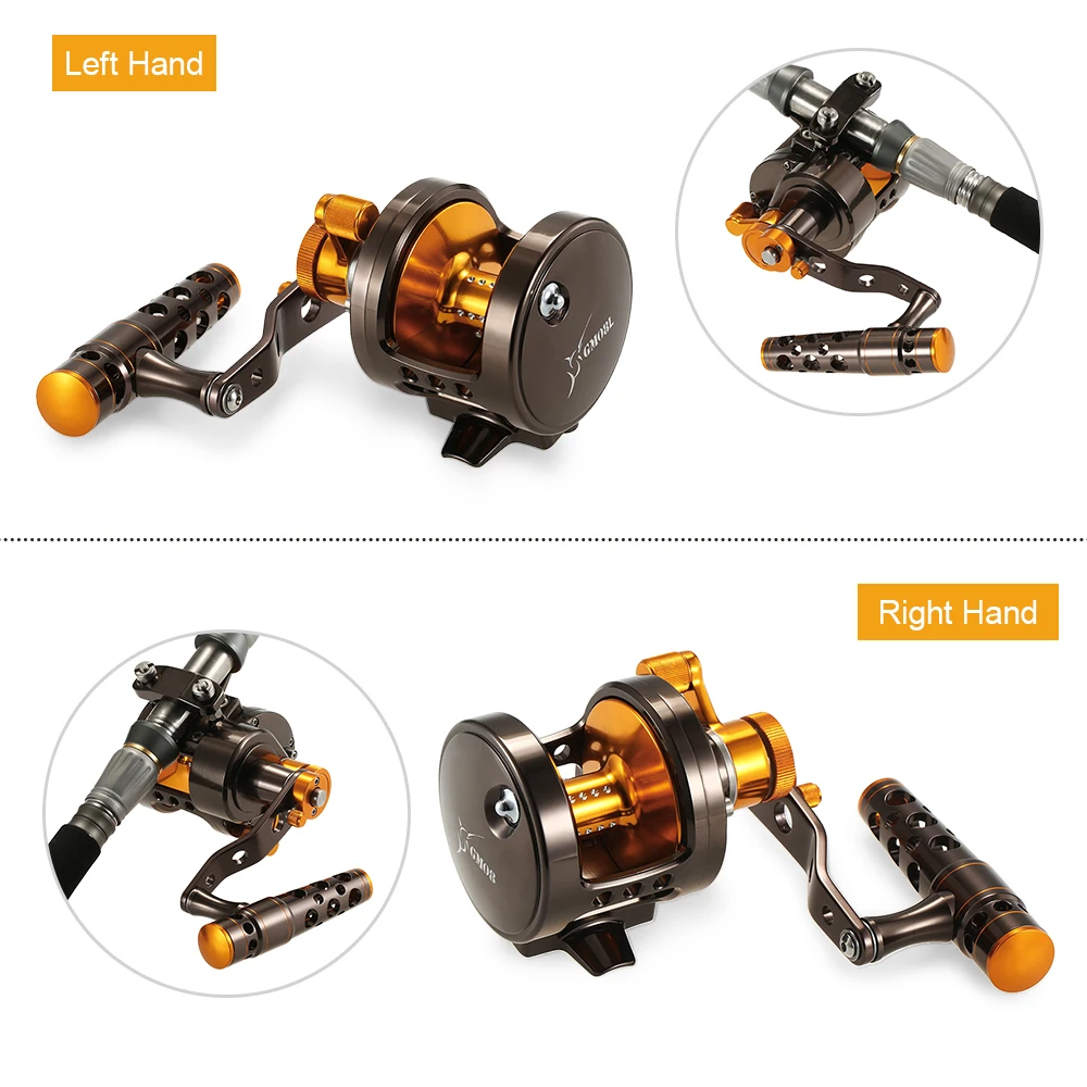 

9 BBs Trolling Reel Fishing CNC Machined 2-Speed Right/Left Hand Casting Sea Fishing Reel Saltwater Baitcasting Reel Coil