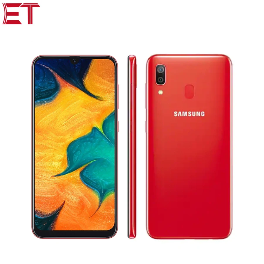 samsung Galaxy A30 A305F-DS, 4G LTE, 4 Гб ОЗУ, 64 Гб ПЗУ, мобильный телефон, 6,4 дюймов, четыре ядра, Android 9,0, отпечаток пальца, две sim-карты, смартфон