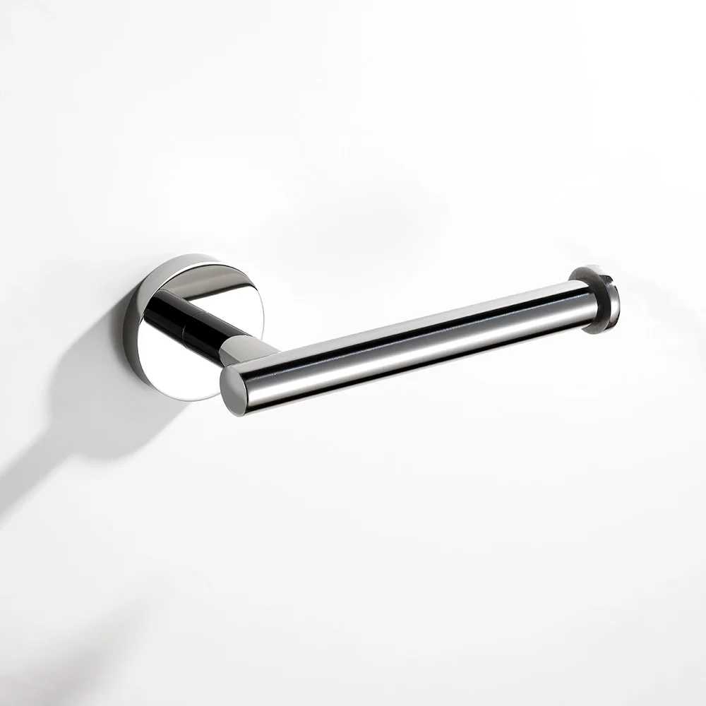Bathroom accessories 304 stainless steel toilet paper holder simple round paper rack wall mounted Lavatory toilet hook