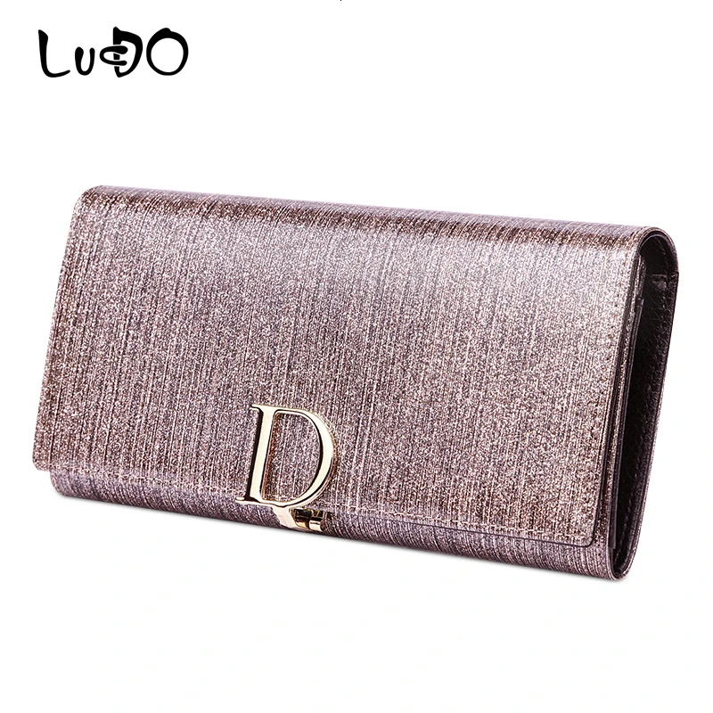 Fashion 3D Letter Genuine Leather Wallet Luxury Women Long Coin Purse Female Clutch Carteira Feminina Portefeuille Femme Cartera
