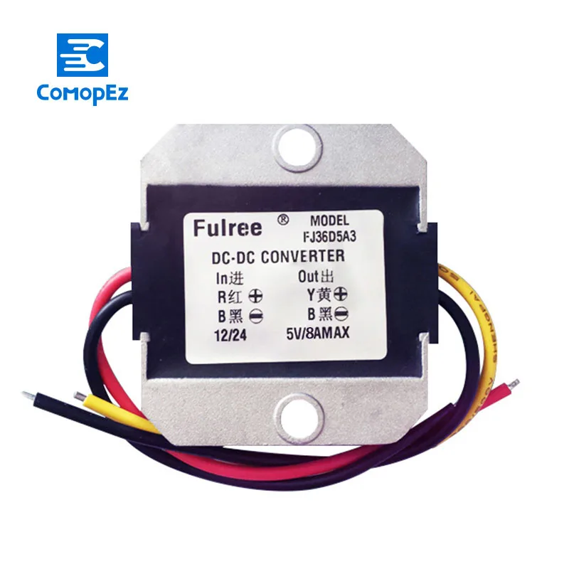 12 V-24 V to 5V 3A 5A 8A 10A 15A 20A 30A DC понижающий преобразователь модуль понижающий стабилизатор Напряжение Мощность DC преобразователь для автомобилей на солнечной батарее - Цвет: 12-24V to 5V 8A