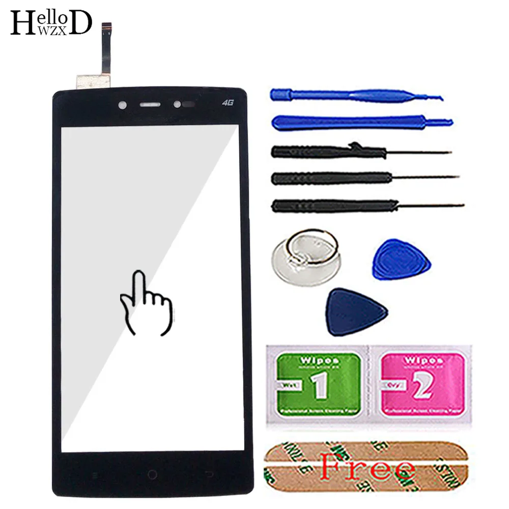 Black With Tools Сенсорный экран для Videocon Ultra 30 сенсорный экран дигитайзер Панель переднее стекло объектив сенсор инструменты защитная пленка - Цвет: Black With Tools