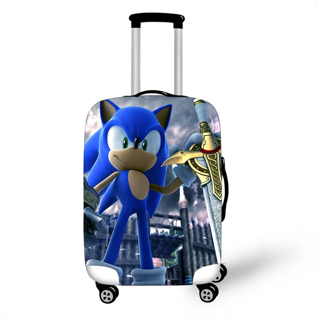 18-32 Inch Mario Bros Sonic Elastic Luggage Protective Cover Trolley Suitcase Dust Bag Case Cartoon Travel Accessories - Цвет: as pictures