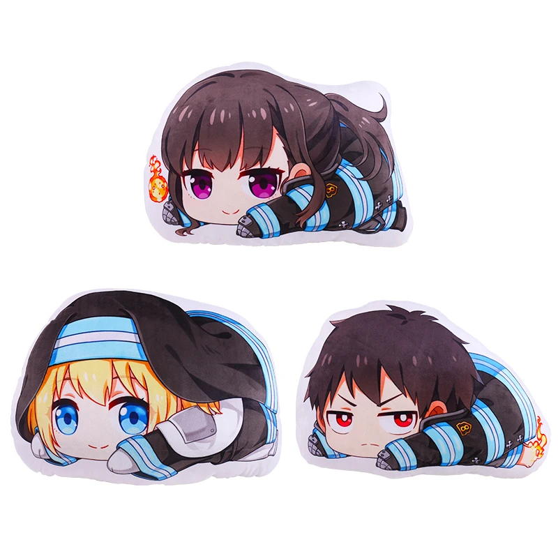

Anime Enn Enn No Shouboutai Fire Force Cosplay Doll Shinra Kusakabe Plush Stuffed Cushion Iris Throw Pillow Toy