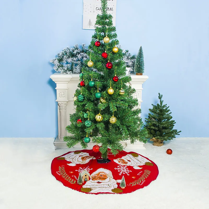 

Christmas Ornament Tree Bottom Decor Polyester Cotton Tree Skirt Xmas Party Decor Supplies VJ-Drop