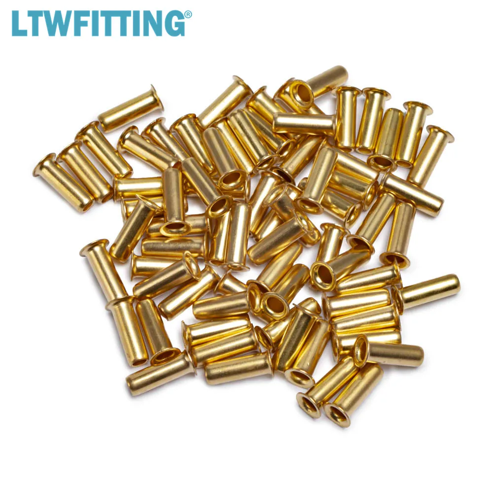 Латунная компрессионная вставка LTWFITTING 1/4 дюйма латунный Компрессионный фитинг |