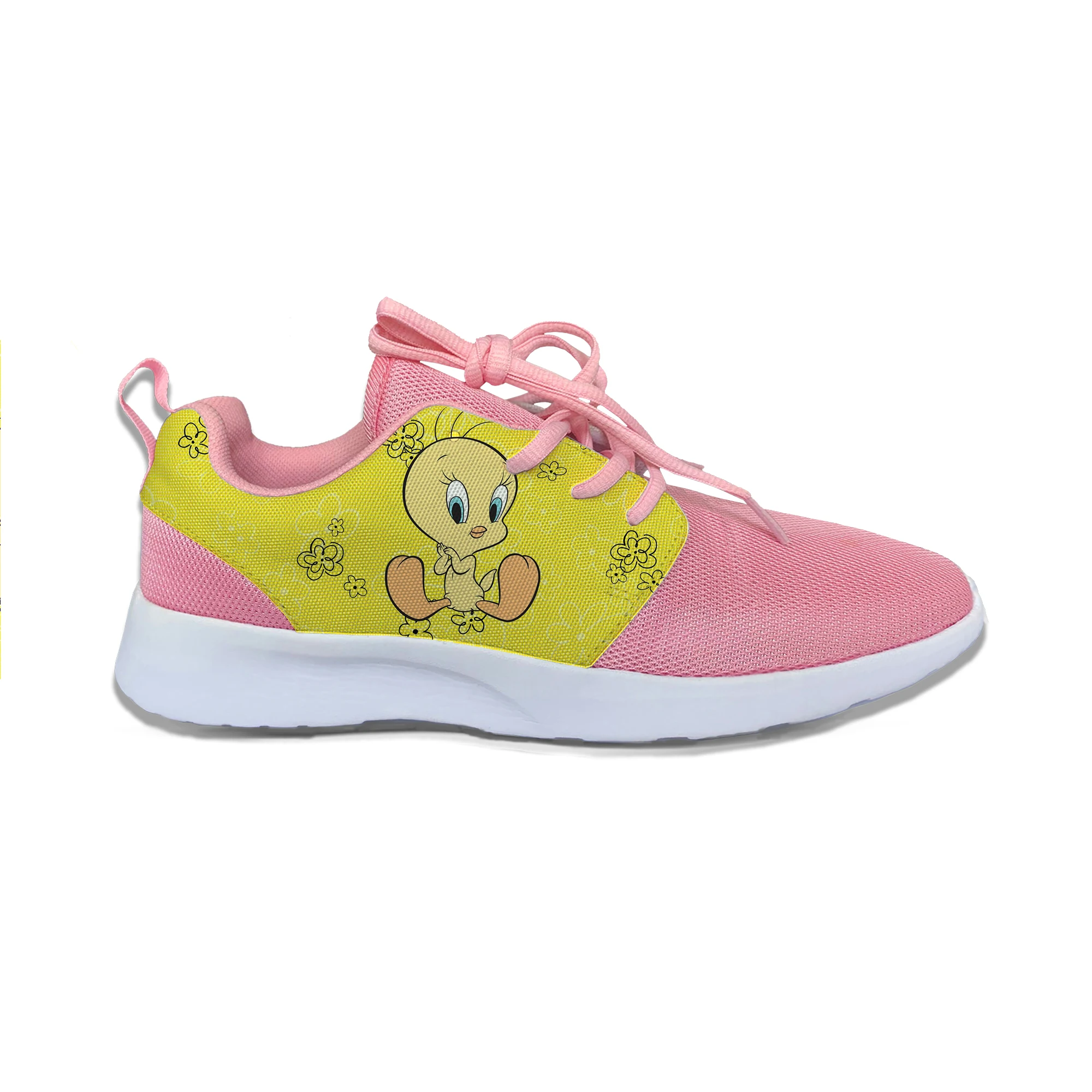 Bird Tweety Hot Lovely Kids Shoes Cartoon Cute Breathable Lightweight Sport Running Mesh Sneakers Gift For boys girls Children