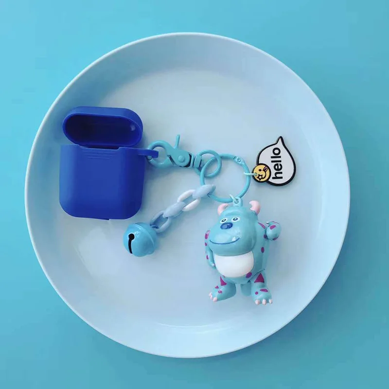 Милый чехол для наушников для Apple AirPods, силиконовый чехол для наушников Airpods, коробка для гарнитуры, защитная крышка, мультяшная кукла Минни, брелок - Цвет: A28