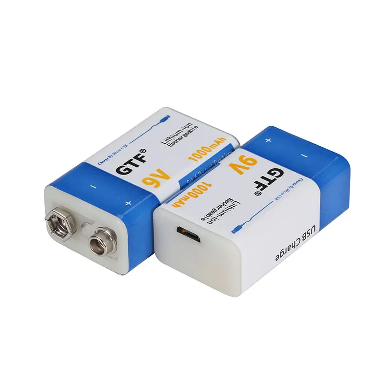 GTF 9V 6F22 USB батарея 1000mah 9V литий-ионная аккумуляторная батарея микро-usb батарея для игрушечный микрофон Пульт дистанционного управления KTV использовать ячейки