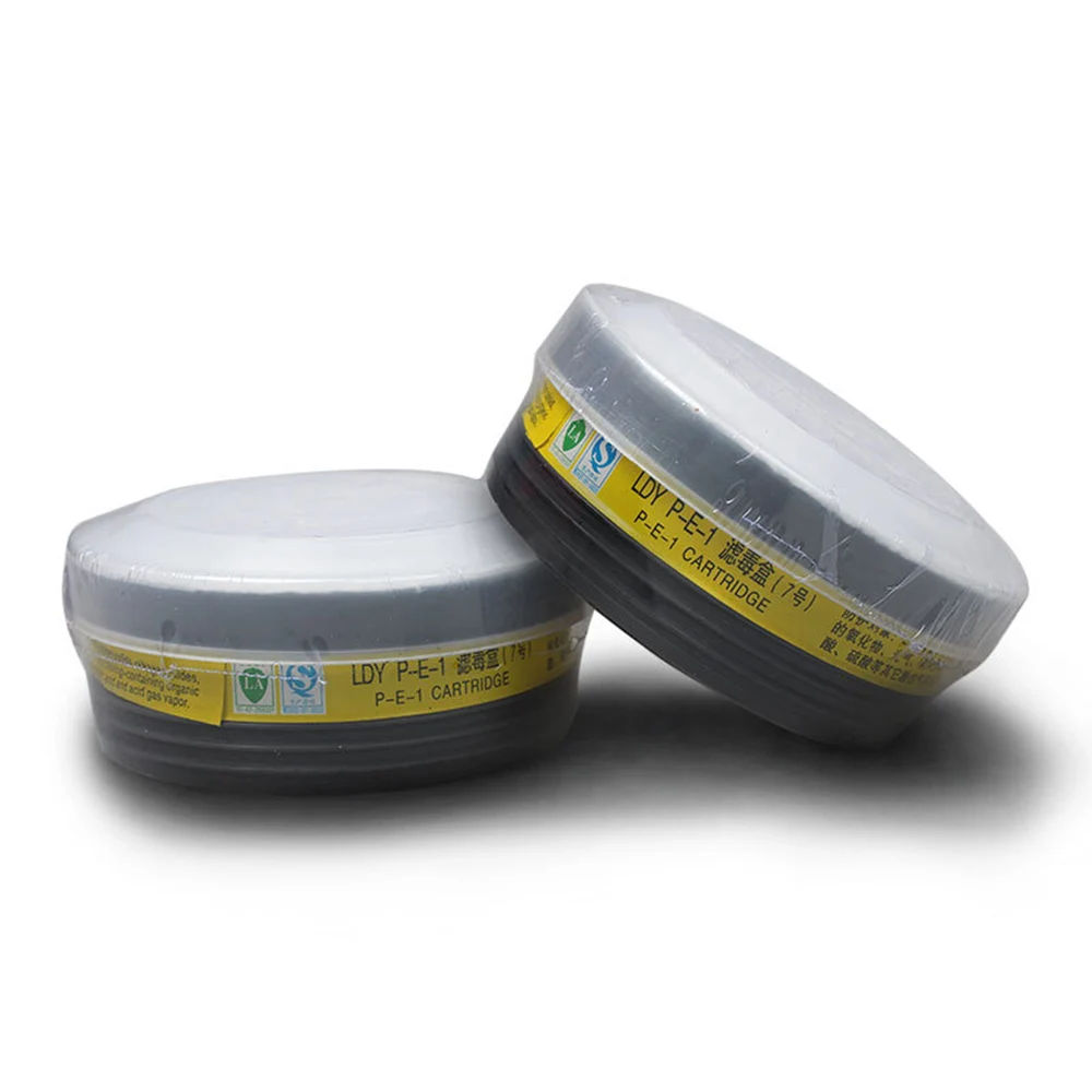 

1 Pair Gas Mask Respirator Filter Activated Carbon Mask Filter Cartridge for Painting Spraying Protection of Sulfur Dioxide